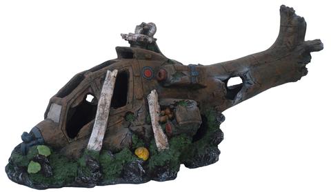 Small Crashed Helicopter Family Pet Supplies